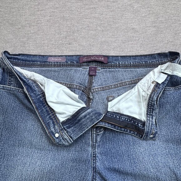 Gloria Vanderbilt Womens Amanda Jeans 18W Average Blue Straight Leg Pockets - Picture 6 of 14